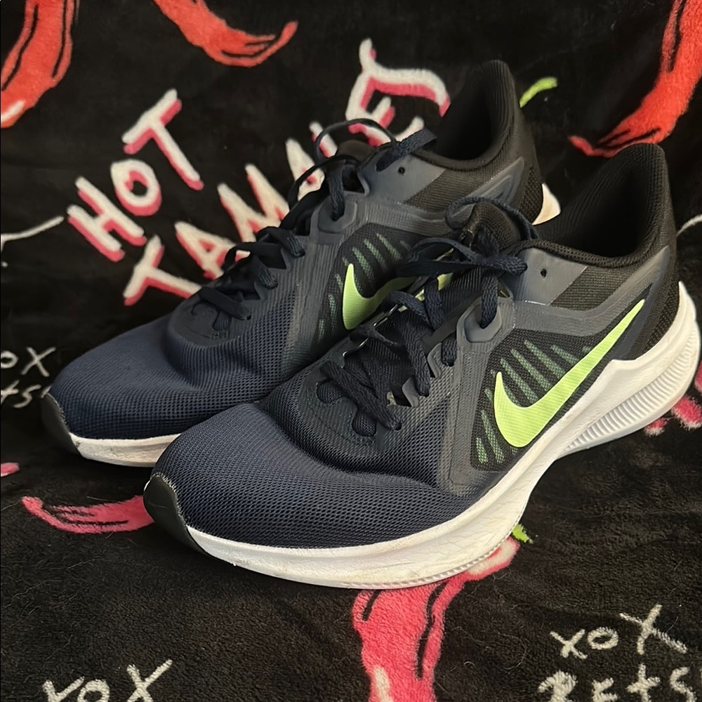 Nike navy and Lime Athletic Sneakers